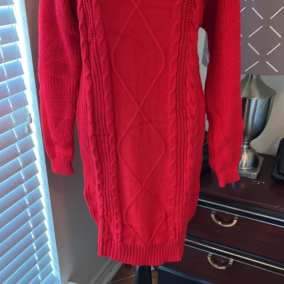 For G and PL Red knitted dress Medium New without tag - Picture 5 of 12
